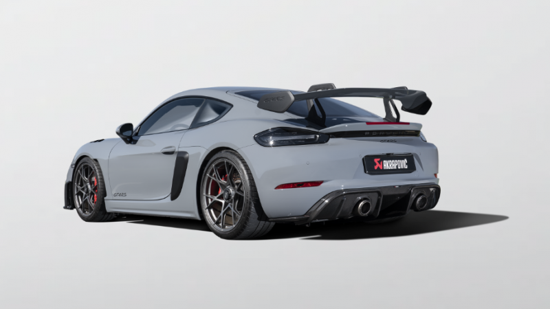 Photo of Akrapovic Slip-On Race Line Titanium Exhaust for the Porsche 718 Cayman GT4 - Image 4